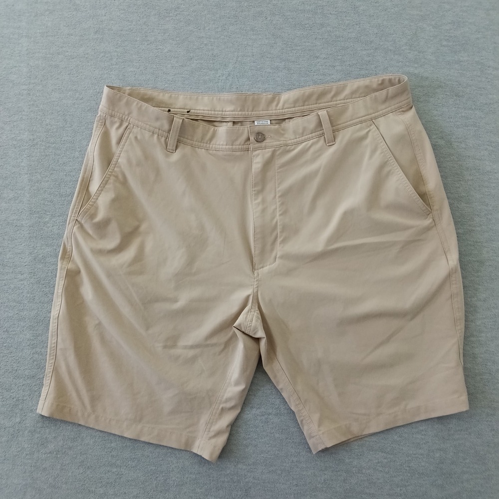 FootJoy Mens Khaki Tan Performance Golf Shorts Size 38 Stretch Lightweight FJ